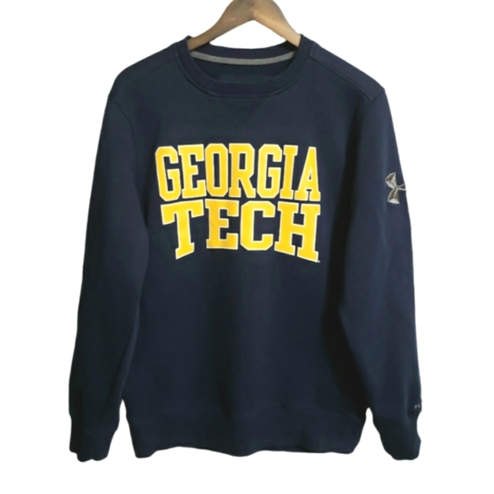Under Armour Storm Georgia Tech Navy Blue Fleece Lined Sweatshirt Men's Medium
